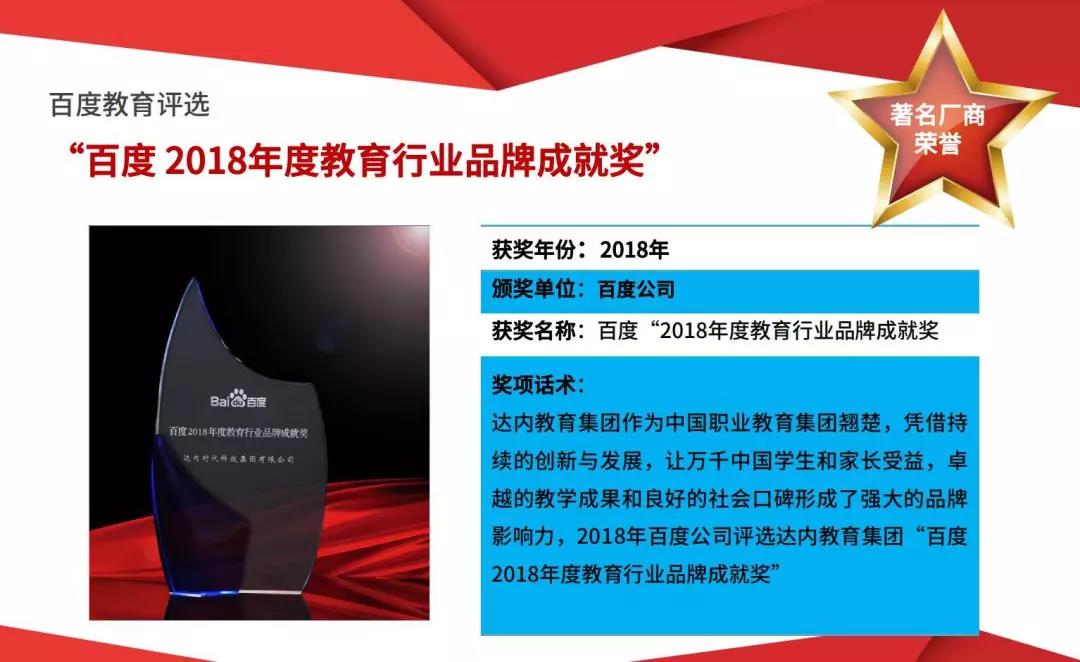 達內(nèi)教育培訓(xùn)獲獎情況