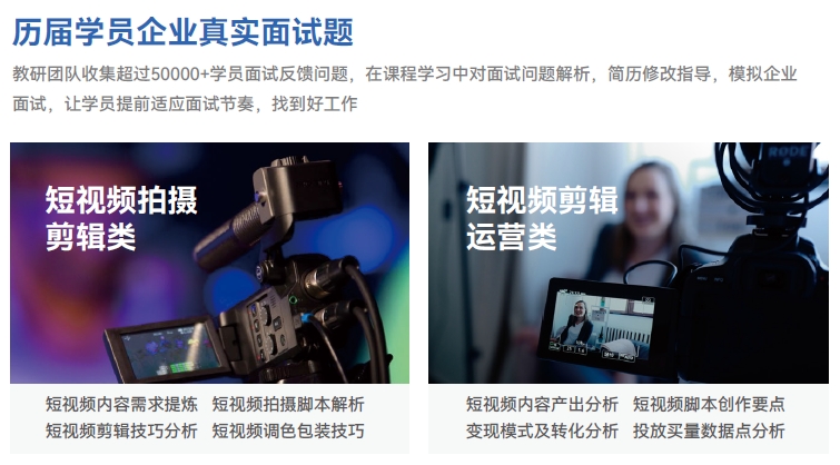 達內(nèi)短視頻影視視效設計培訓課程：歷屆學員企業(yè)真實面試題
